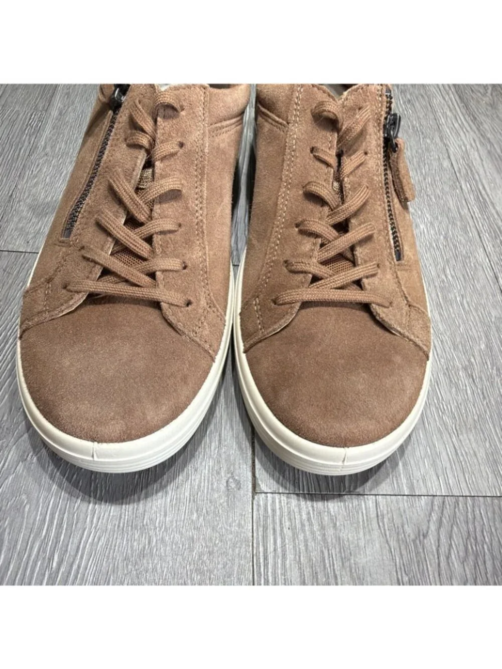 Ecco Classic Zip Women’s Brown Suede Sneakers Size 42 11-11.5